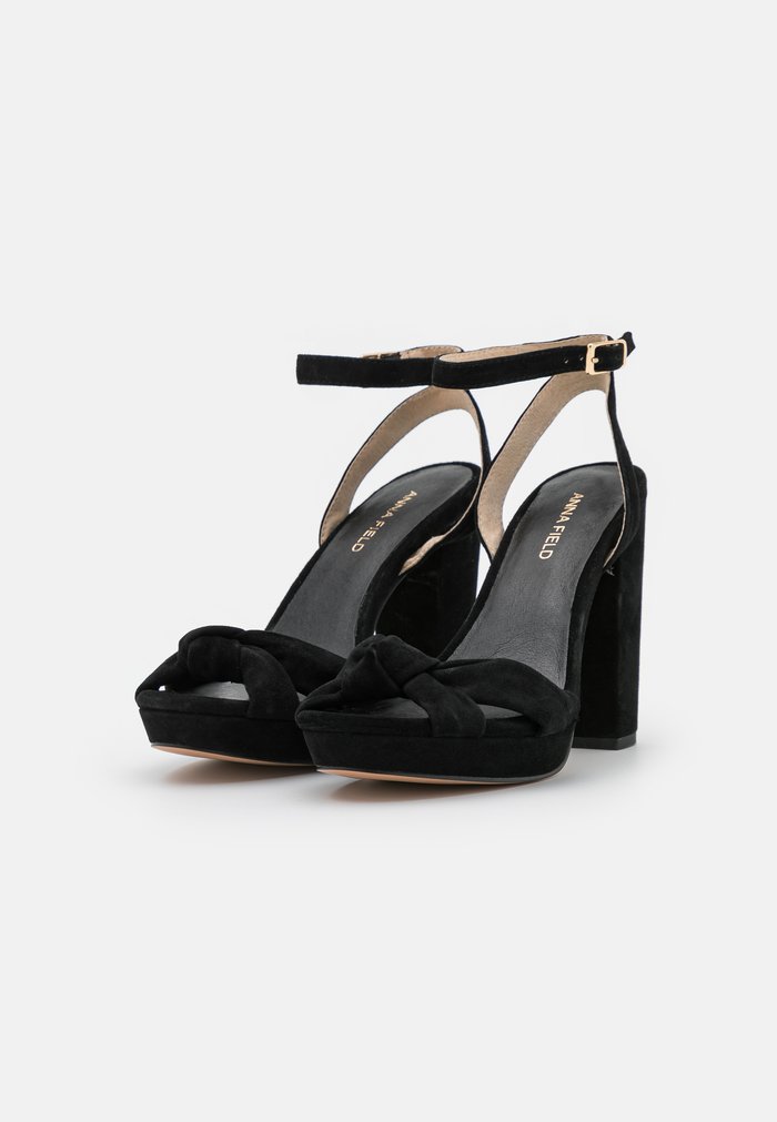 Sandales Anna Field High Noir Femme | KHC-6037335